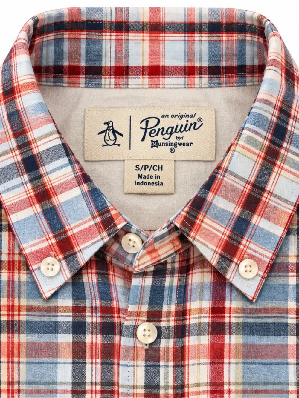 Original Penguin Plaid Button-Down Shirt Size S